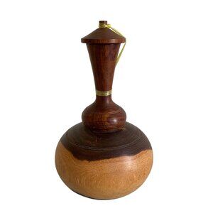 Vintage Wood Miniature Decanter Japanese Saki Bottle